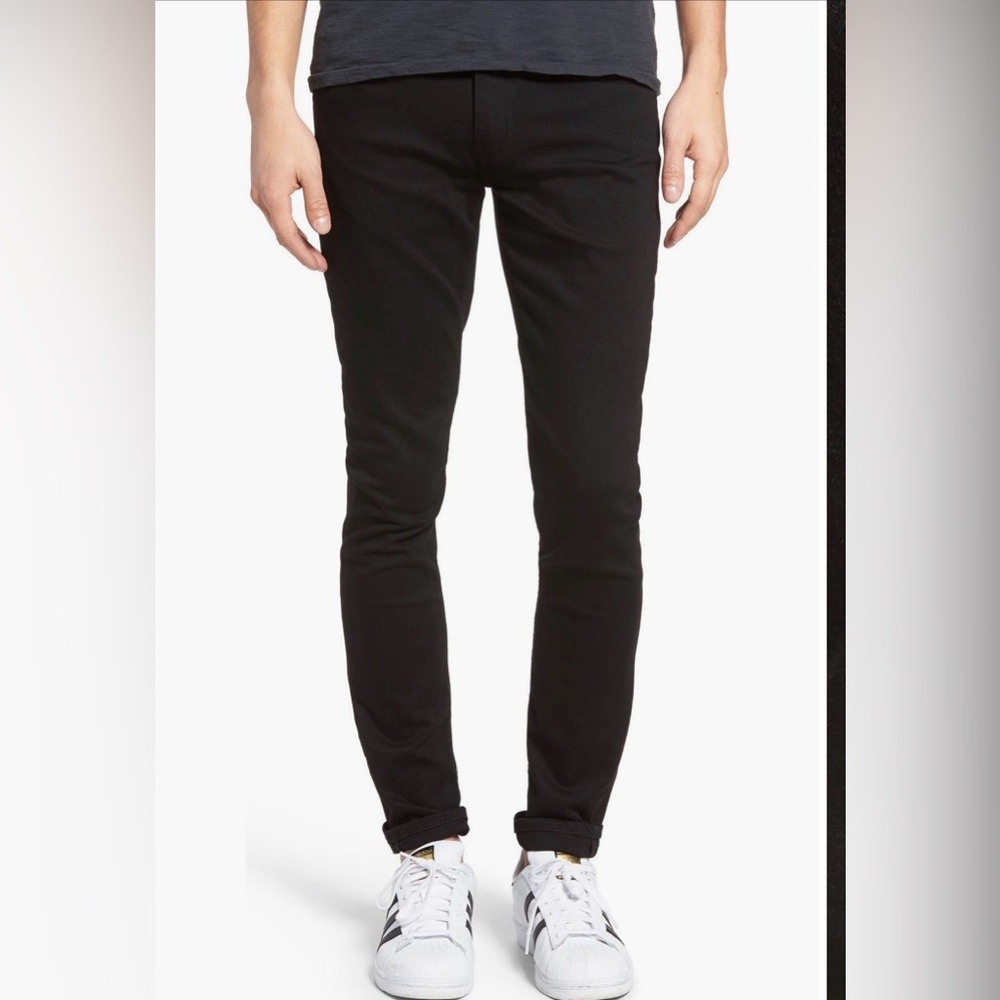 PAIGE - Transcend Croft Men's Jet Black Skinny Jeans